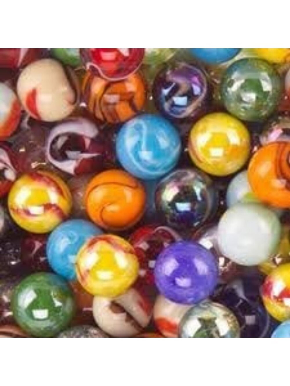 Assorted 1" Shooter Marbles - Set of 24 Colorful Bulk Glass Marbles for Games
